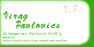 virag pavlovics business card